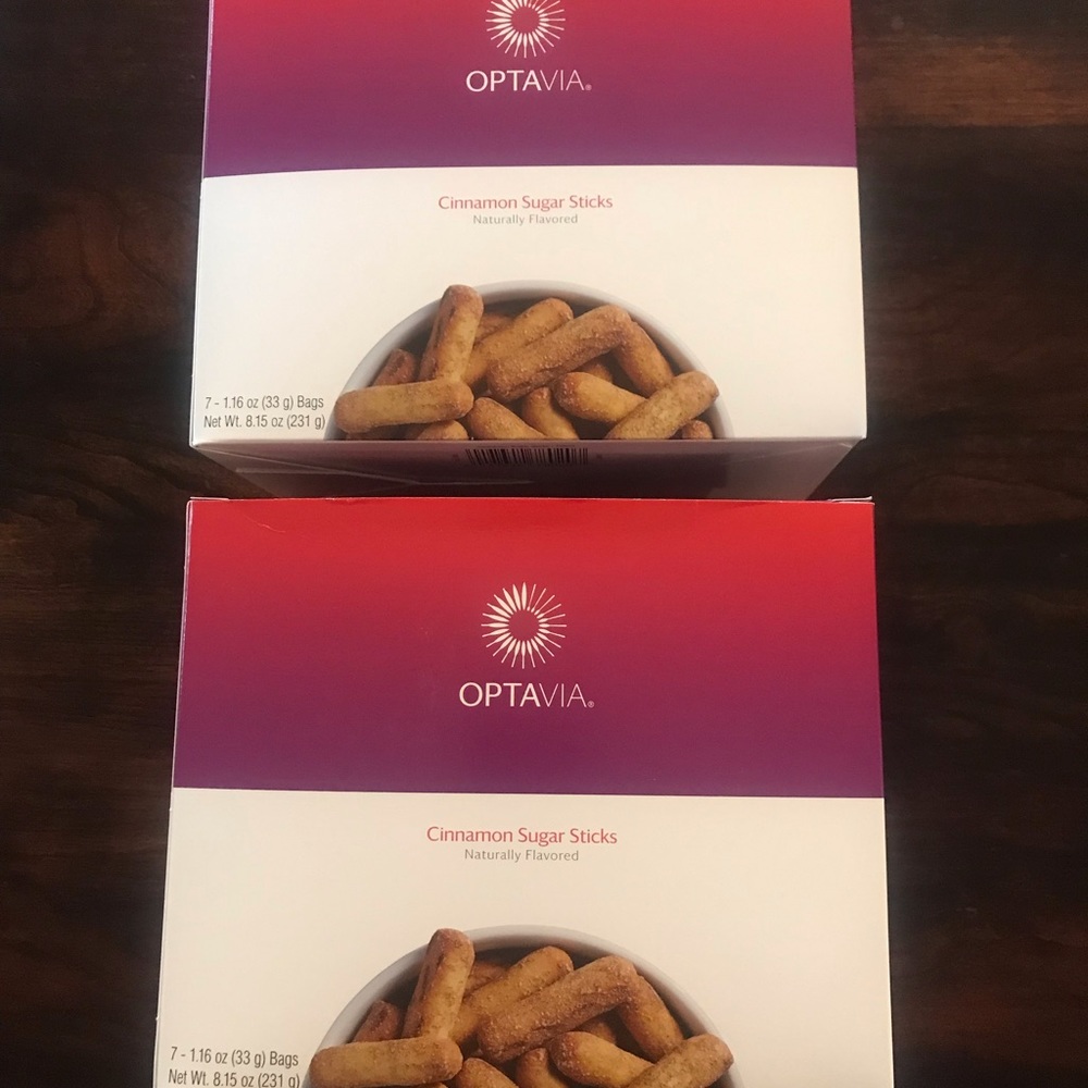 New Optavia Cinnamon Sugar Sticks 2 boxes expires 10/2023
